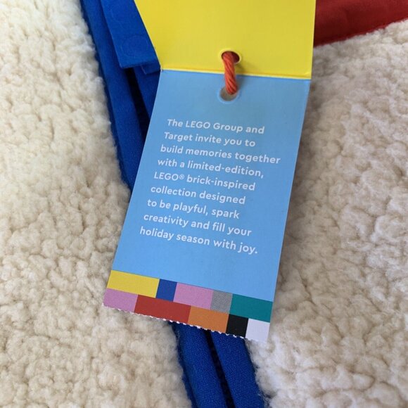 Lego X Collection 0-3 Months Baby Contrast Pocket Sherpa Jacket Cream Blue Red - Picture 2 of 6